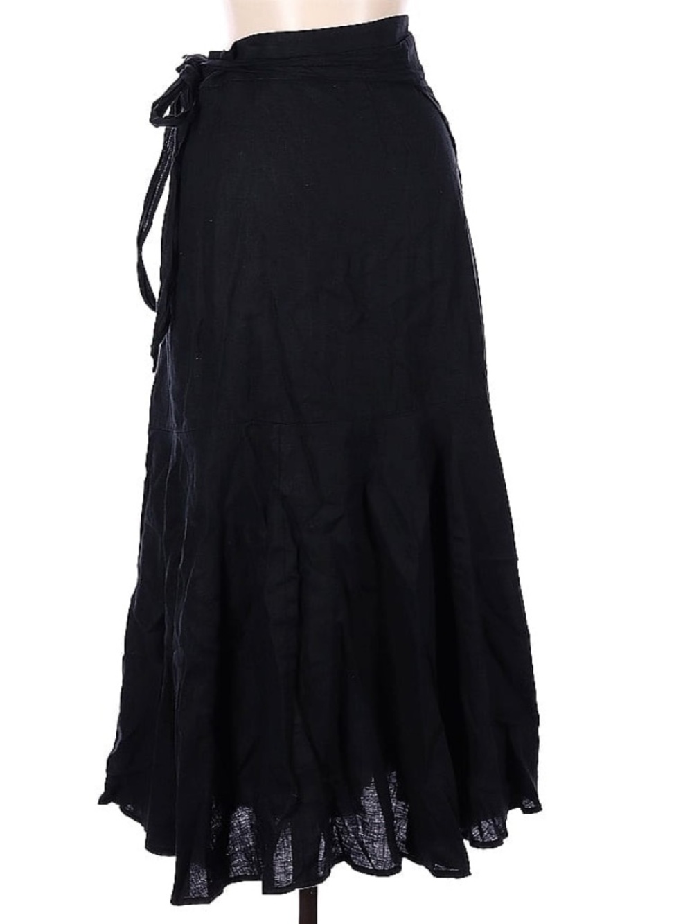 J. Crew Women's Black Wrap Maxi Skirt